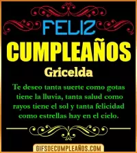 GIF Frases de Cumpleaños Gricelda